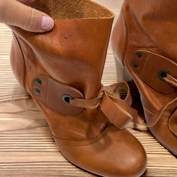 FRU.IT Women's Cognac Leather boots size 36 US 5.5 made in Italy - Picture 7 of 17